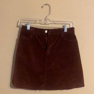 Maroon Jean skirt